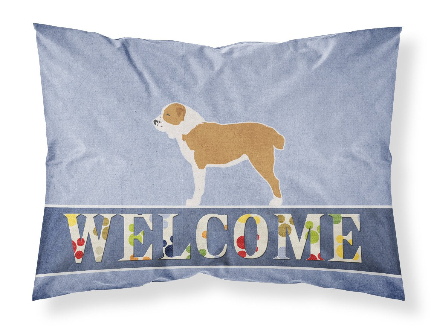 Central Asian Shepherd Dog Welcome Standard Pillowcase Lightweight Super Soft Easy Care Decorative Artwork Pillowcase, Standard