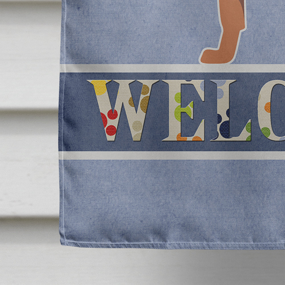 Australian Kelpie Dog Welcome House Flag 28x40 Porch Sleeve Pole Decorative Outside Yard Banner Artwork Wall Hanging, Polyester