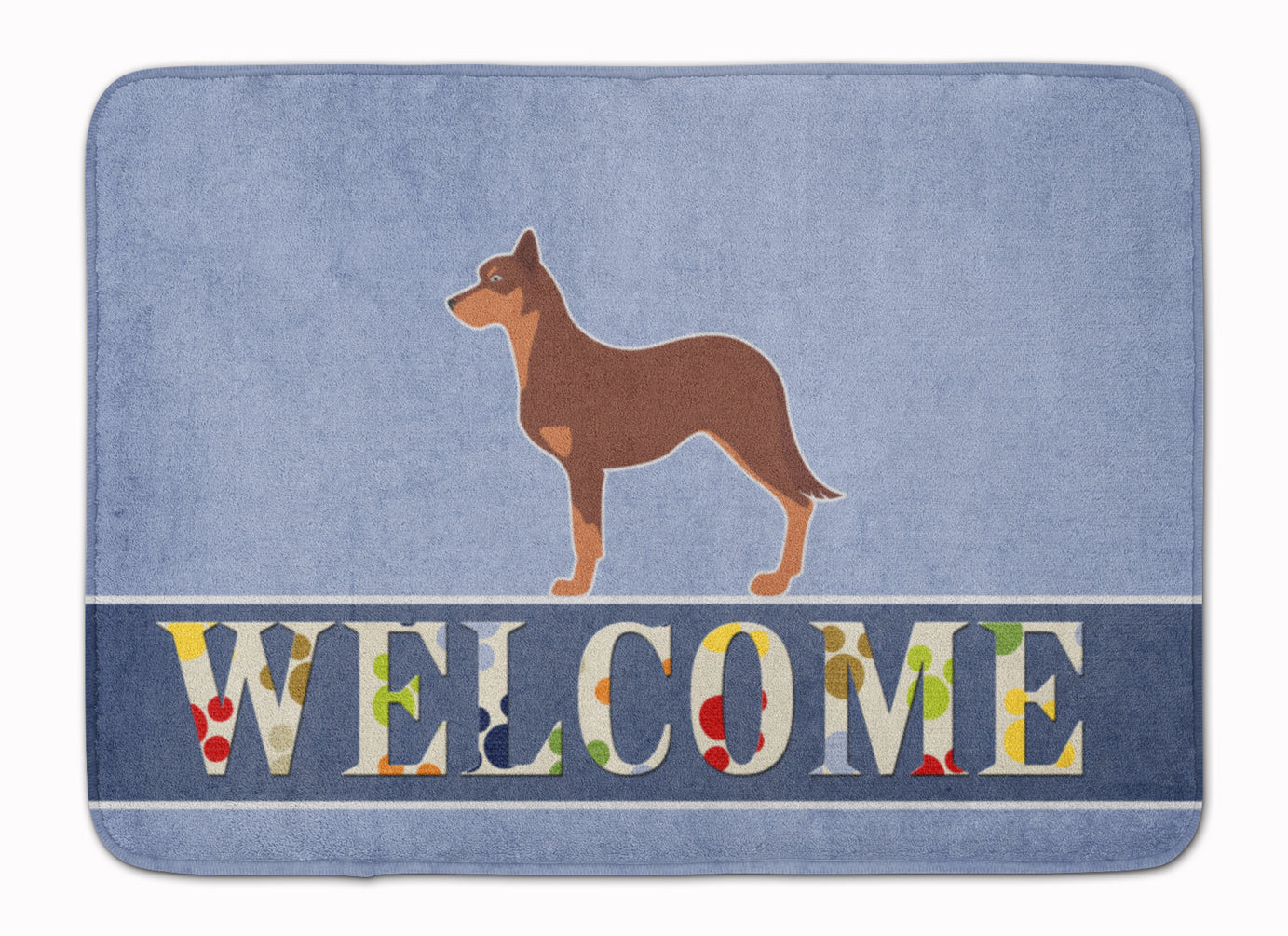 Australian Kelpie Dog Welcome Memory Foam Kitchen Mat Machine Washable Anti-Fatigue Cushion Comfort Bath or Kitchen Rug