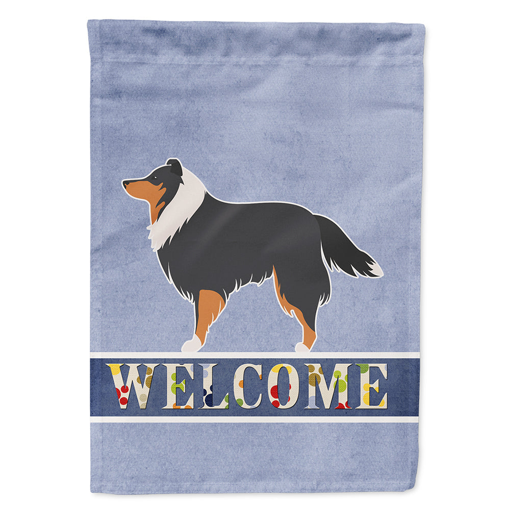 Sheltie/Shetland Sheepdog Welcome House Flag 28x40 Porch Sleeve Pole Decorative Outside Yard Banner Artwork Wall Hanging, Polyester