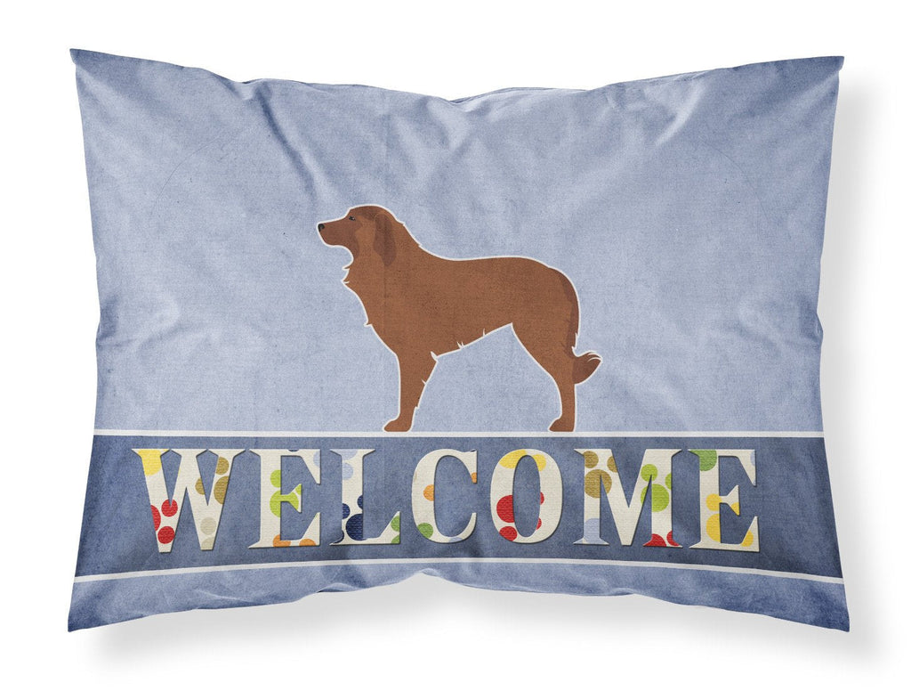 Portuguese Sheepdog Dog Welcome Standard Pillowcase Lightweight Super Soft Easy Care Decorative Artwork Pillowcase, Standard