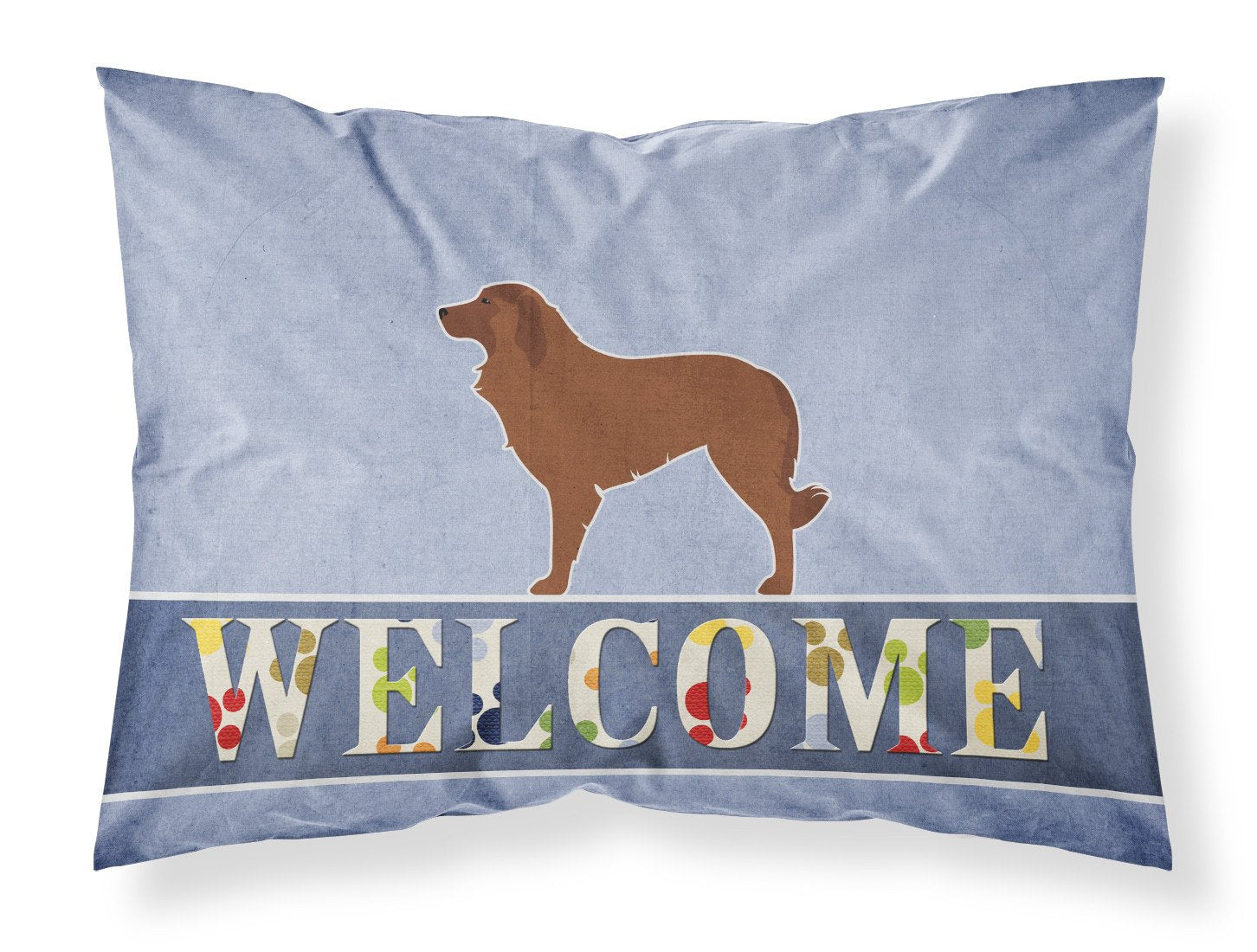 Portuguese Sheepdog Dog Welcome Standard Pillowcase Lightweight Super Soft Easy Care Decorative Artwork Pillowcase, Standard