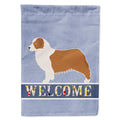 Australian Shepherd Dog Welcome House Flag 28x40 Porch Sleeve Pole Decorative Outside Yard Banner Artwork Wall Hanging, Polyester