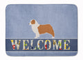 Australian Shepherd Dog Welcome Memory Foam Kitchen Mat Machine Washable Anti-Fatigue Cushion Comfort Bath or Kitchen Rug