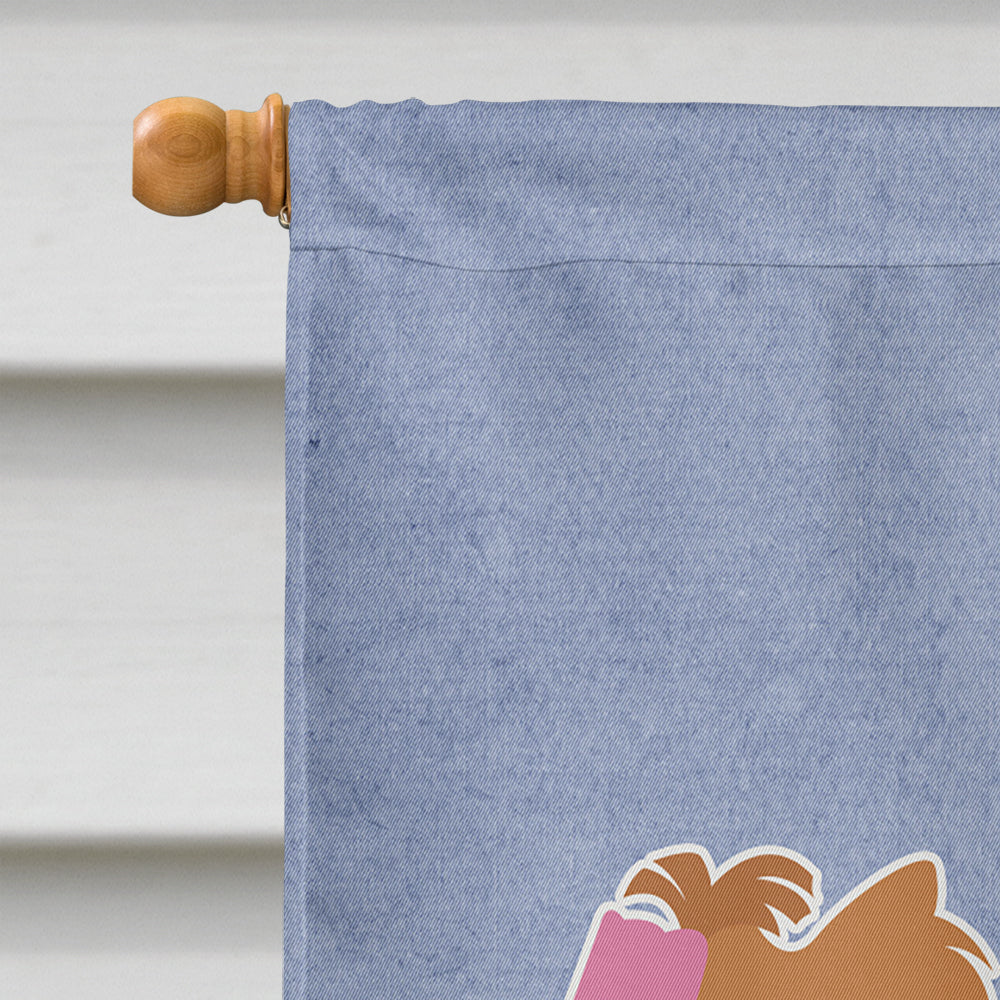 Yorkshire Terrier Yorkie Welcome House Flag 28x40 Porch Sleeve Pole Decorative Outside Yard Banner Artwork Wall Hanging, Polyester