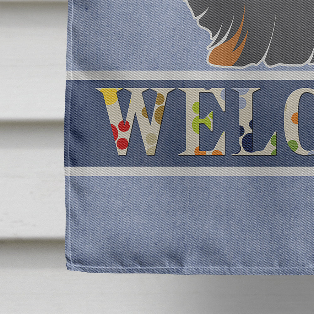 Yorkshire Terrier Yorkie Welcome House Flag 28x40 Porch Sleeve Pole Decorative Outside Yard Banner Artwork Wall Hanging, Polyester