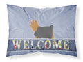 Yorkshire Terrier Yorkie Welcome Standard Pillowcase Lightweight Super Soft Easy Care Decorative Artwork Pillowcase, Standard