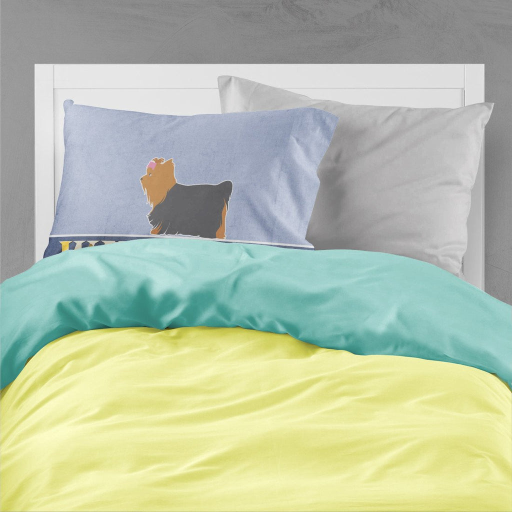 Yorkshire Terrier Yorkie Welcome Standard Pillowcase Lightweight Super Soft Easy Care Decorative Artwork Pillowcase, Standard