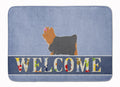 Yorkshire Terrier Yorkie Welcome Memory Foam Kitchen Mat Machine Washable Anti-Fatigue Cushion Comfort Bath or Kitchen Rug