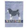 Lowchen Welcome House Flag 28x40 Porch Sleeve Pole Decorative Outside Yard Banner Artwork Wall Hanging, Polyester