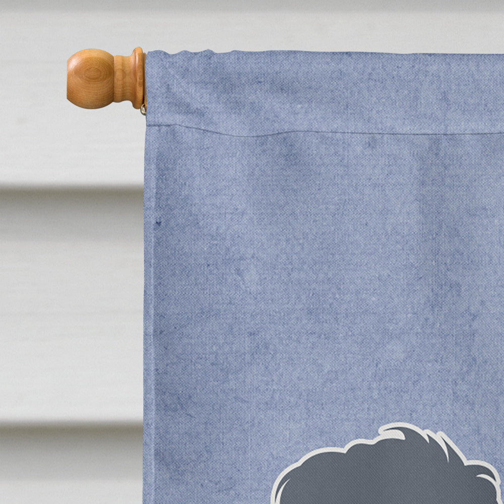 Lowchen Welcome House Flag 28x40 Porch Sleeve Pole Decorative Outside Yard Banner Artwork Wall Hanging, Polyester