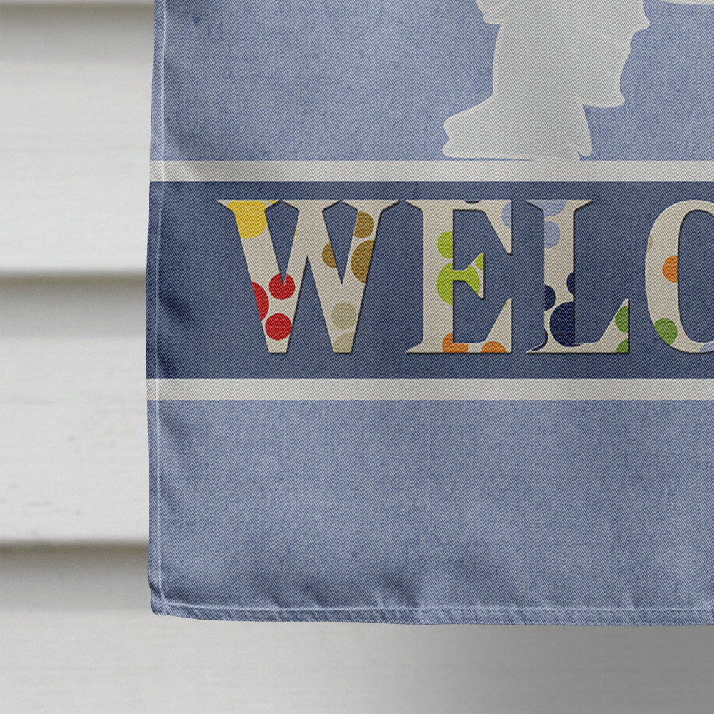 Maltese Welcome House Flag 28x40 Porch Sleeve Pole Decorative Outside Yard Banner Artwork Wall Hanging, Polyester