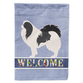 Japanese Chin Welcome House Flag 28x40 Porch Sleeve Pole Decorative Outside Yard Banner Artwork Wall Hanging, Polyester