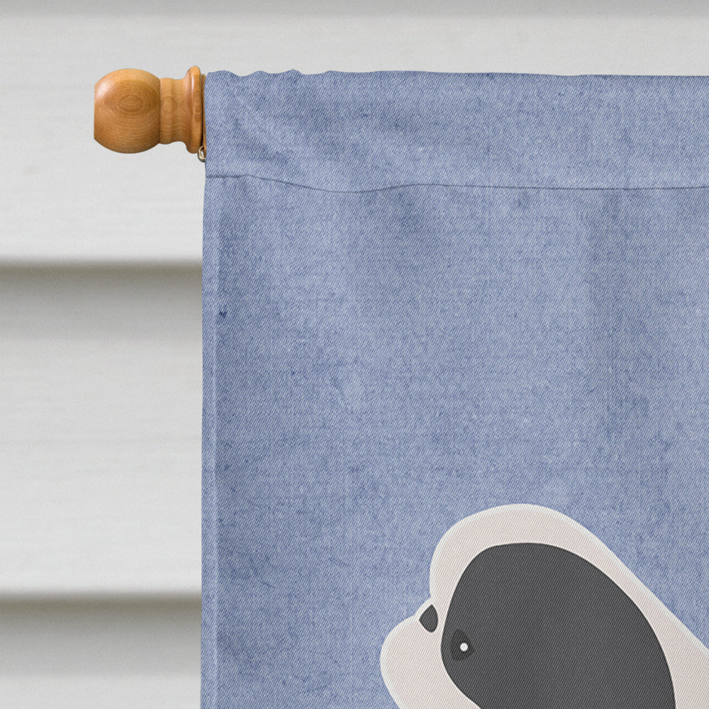 Japanese Chin Welcome House Flag 28x40 Porch Sleeve Pole Decorative Outside Yard Banner Artwork Wall Hanging, Polyester
