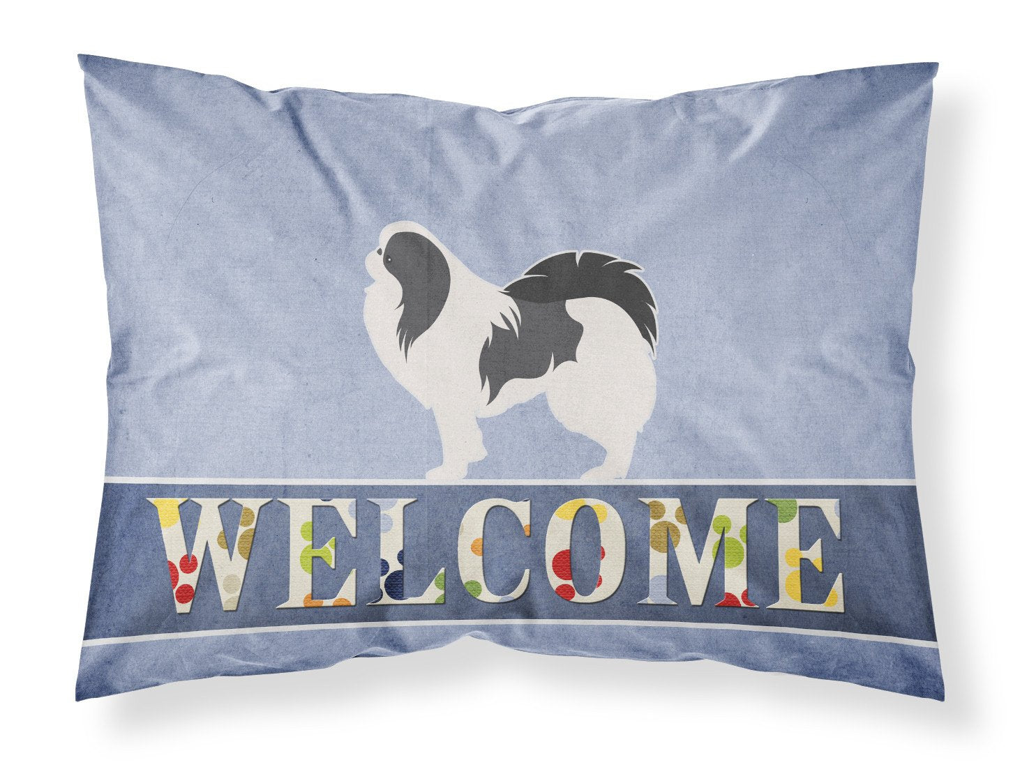 Japanese Chin Welcome Standard Pillowcase Lightweight Super Soft Easy Care Decorative Artwork Pillowcase, Standard