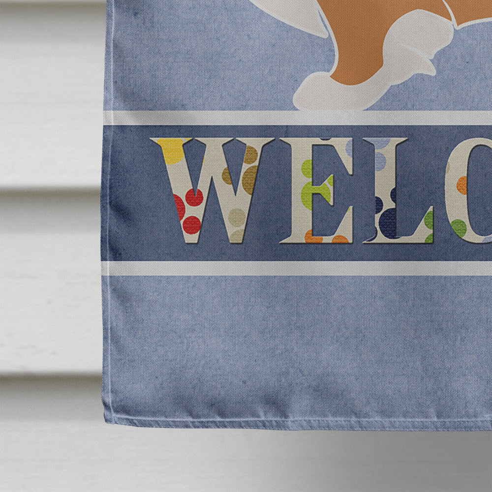 Pekingese Welcome House Flag 28x40 Porch Sleeve Pole Decorative Outside Yard Banner Artwork Wall Hanging, Polyester