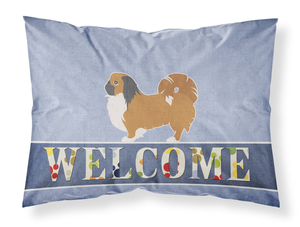 Pekingese Welcome Standard Pillowcase Lightweight Super Soft Easy Care Decorative Artwork Pillowcase, Standard