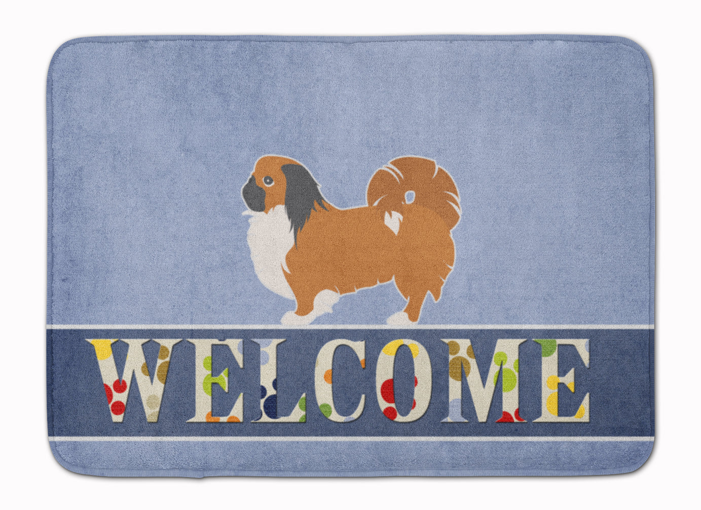 Pekingese Welcome Memory Foam Kitchen Mat Machine Washable Anti-Fatigue Cushion Comfort Bath or Kitchen Rug
