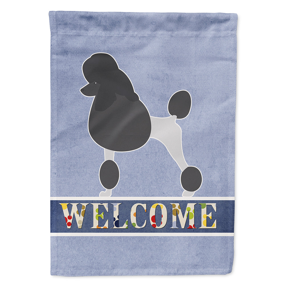 Poodle Welcome House Flag 28x40 Porch Sleeve Pole Decorative Outside Yard Banner Artwork Wall Hanging, Polyester