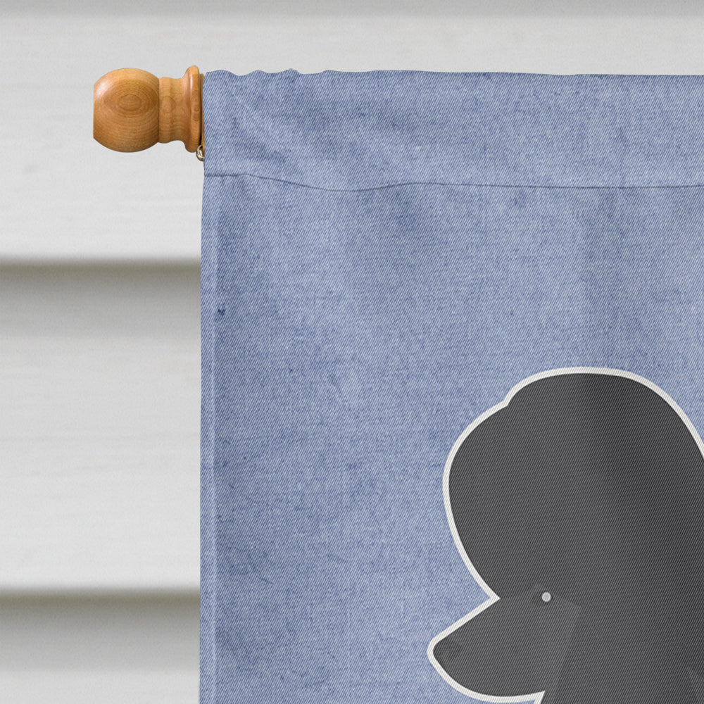 Poodle Welcome House Flag 28x40 Porch Sleeve Pole Decorative Outside Yard Banner Artwork Wall Hanging, Polyester