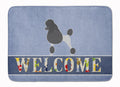Poodle Welcome Memory Foam Kitchen Mat Machine Washable Anti-Fatigue Cushion Comfort Bath or Kitchen Rug