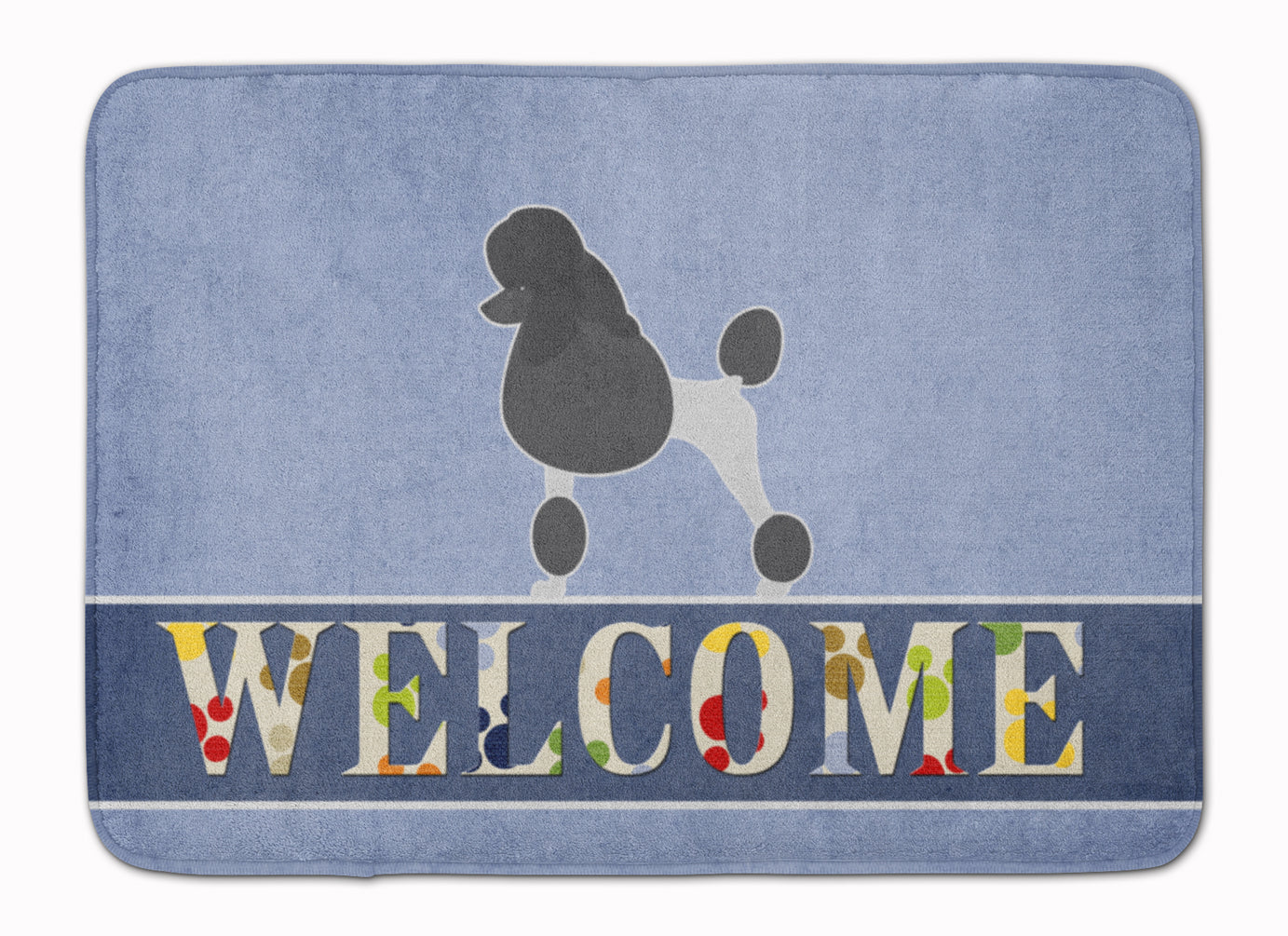 Poodle Welcome Memory Foam Kitchen Mat Machine Washable Anti-Fatigue Cushion Comfort Bath or Kitchen Rug