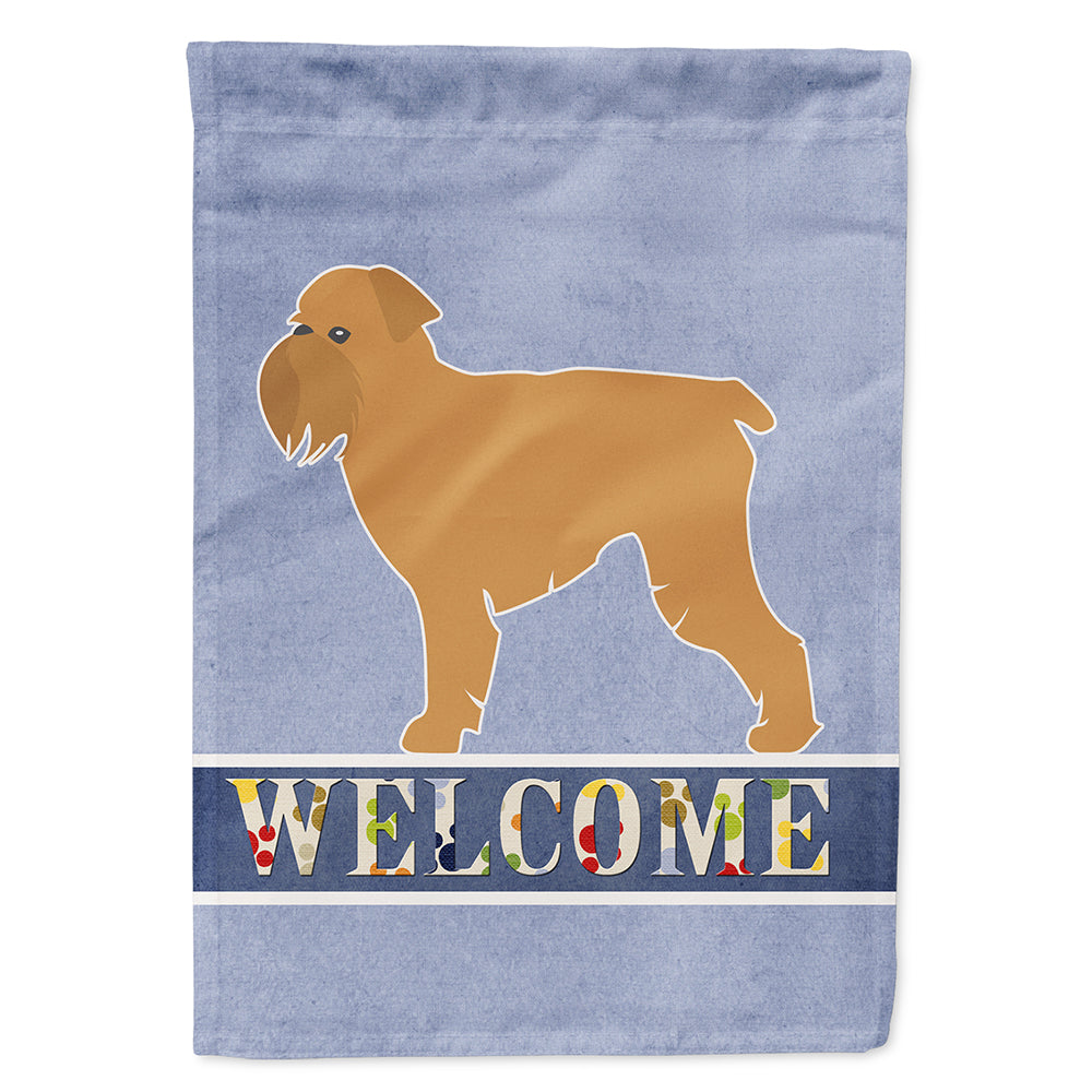 Brussels Griffon Welcome House Flag 28x40 Porch Sleeve Pole Decorative Outside Yard Banner Artwork Wall Hanging, Polyester