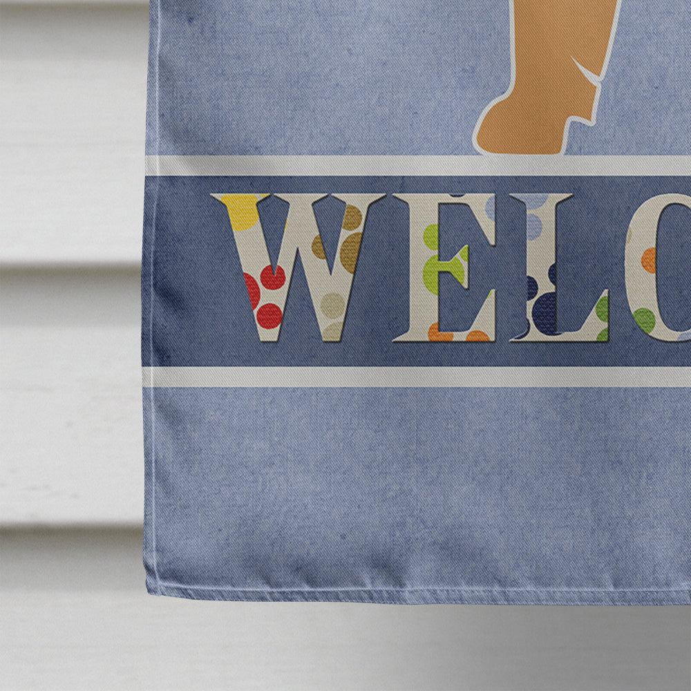 Brussels Griffon Welcome House Flag 28x40 Porch Sleeve Pole Decorative Outside Yard Banner Artwork Wall Hanging, Polyester