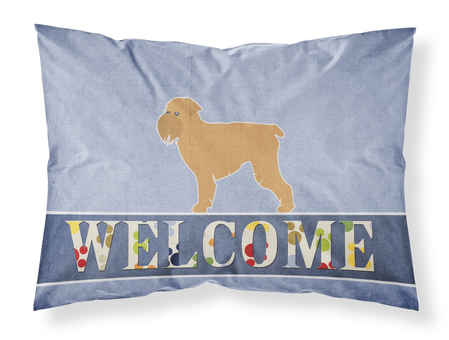 Brussels Griffon Welcome Standard Pillowcase Lightweight Super Soft Easy Care Decorative Artwork Pillowcase, Standard
