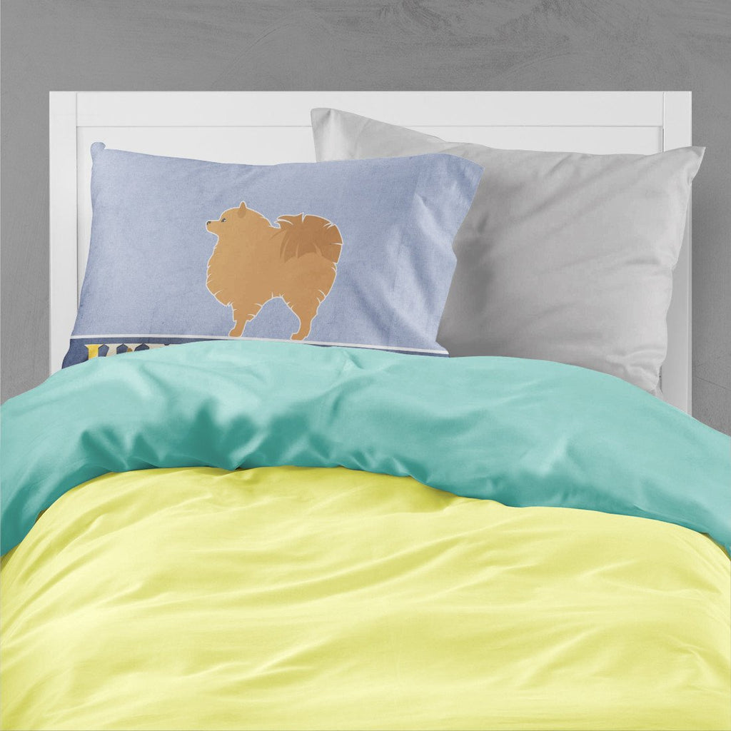 Pomeranian Welcome Standard Pillowcase Lightweight Super Soft Easy Care Decorative Artwork Pillowcase, Standard