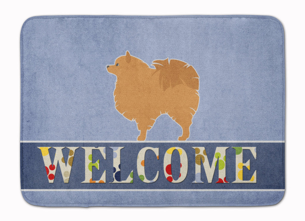 Pomeranian Welcome Memory Foam Kitchen Mat Machine Washable Anti-Fatigue Cushion Comfort Bath or Kitchen Rug