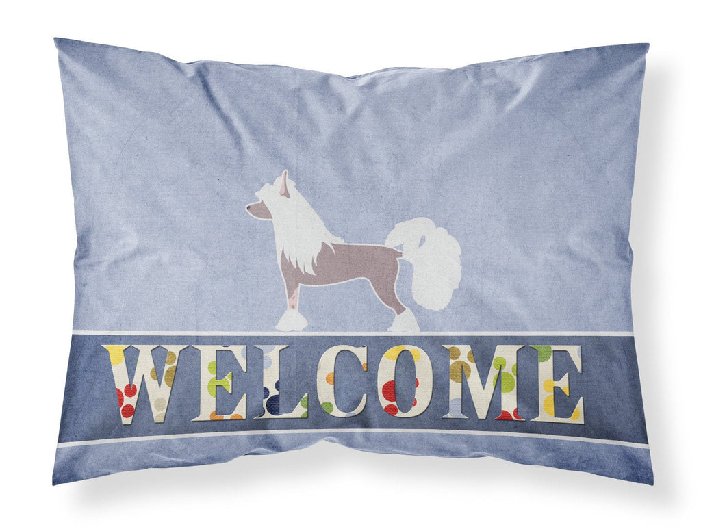 Chinese Crested Welcome Standard Pillowcase Lightweight Super Soft Easy Care Decorative Artwork Pillowcase, Standard