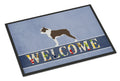 Boston Terrier Welcome Doormat Indoor Outdoor 24H X 36W Front Door Mat Rugs for Entryway, Non Slip Washable Low Pile,