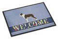 Boston Terrier Welcome Doormat Indoor Outdoor 18H X 27W Front Door Mat Rugs for Entryway, Non Slip Washable