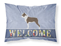 Boston Terrier Welcome Standard Pillowcase Lightweight Super Soft Easy Care Decorative Artwork Pillowcase, Standard