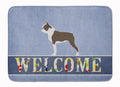 Boston Terrier Welcome Memory Foam Kitchen Mat Machine Washable Anti-Fatigue Cushion Comfort Bath or Kitchen Rug