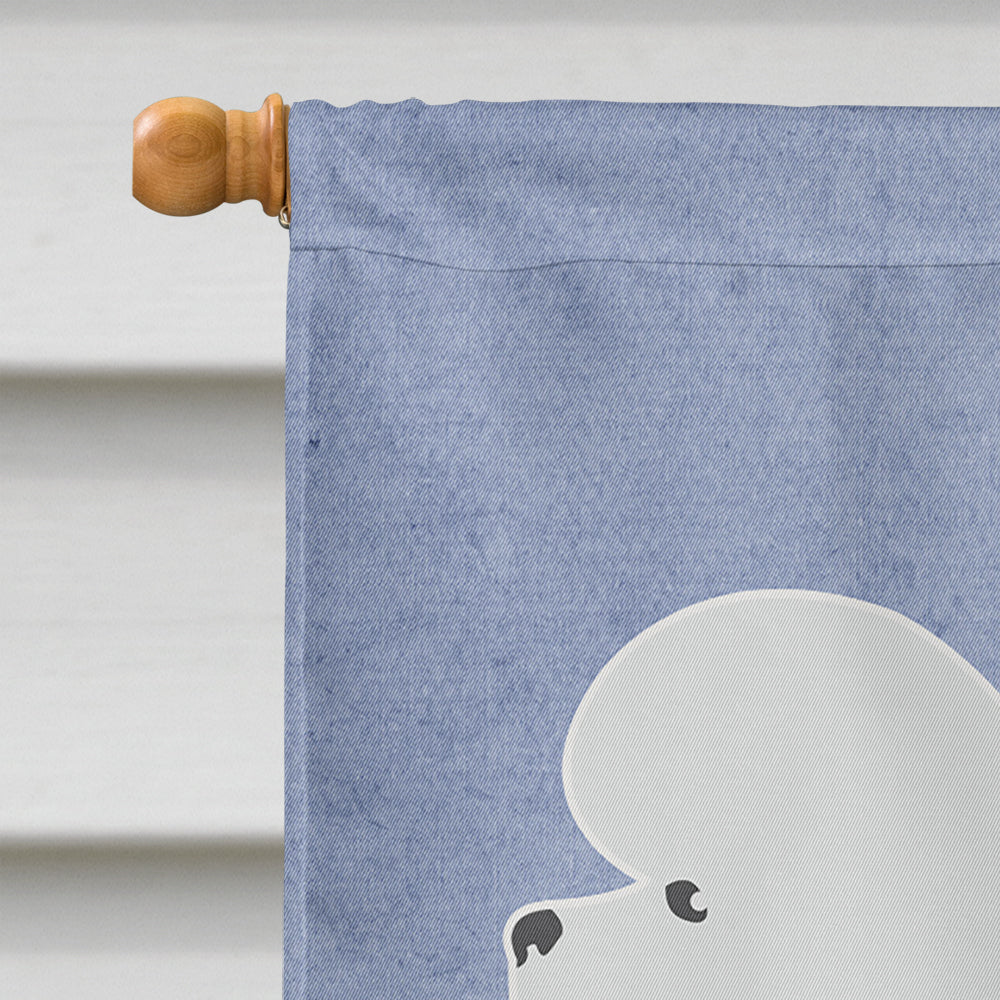 Bichon Frise Welcome House Flag 28x40 Porch Sleeve Pole Decorative Outside Yard Banner Artwork Wall Hanging, Polyester