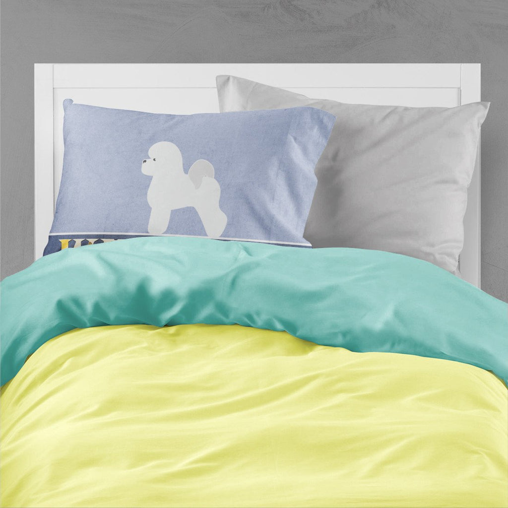 Bichon Frise Welcome Standard Pillowcase Lightweight Super Soft Easy Care Decorative Artwork Pillowcase, Standard