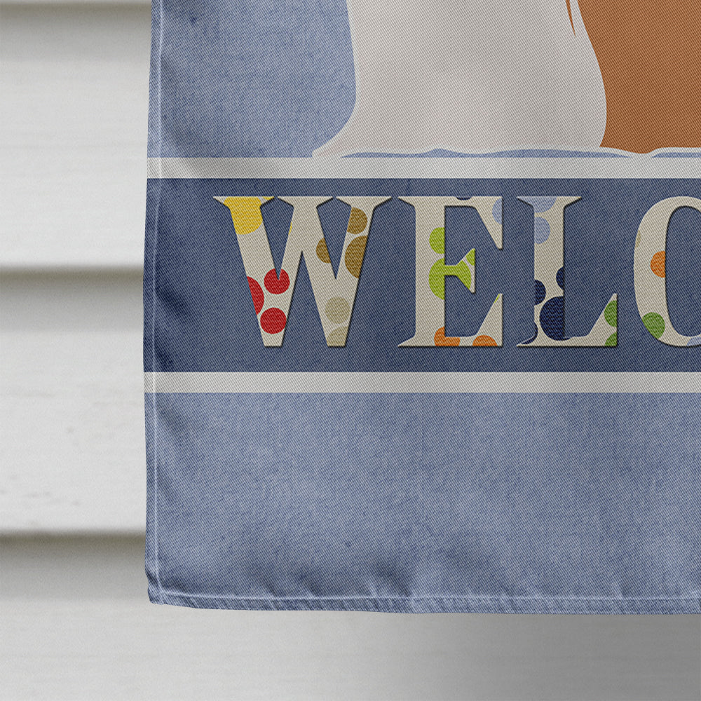 Shih Tzu Welcome House Flag 28x40 Porch Sleeve Pole Decorative Outside Yard Banner Artwork Wall Hanging, Polyester