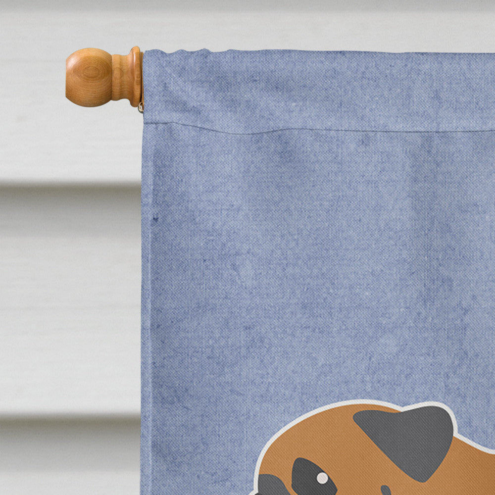 Pug Welcome House Flag 28x40 Porch Sleeve Pole Decorative Outside Yard Banner Artwork Wall Hanging, Polyester