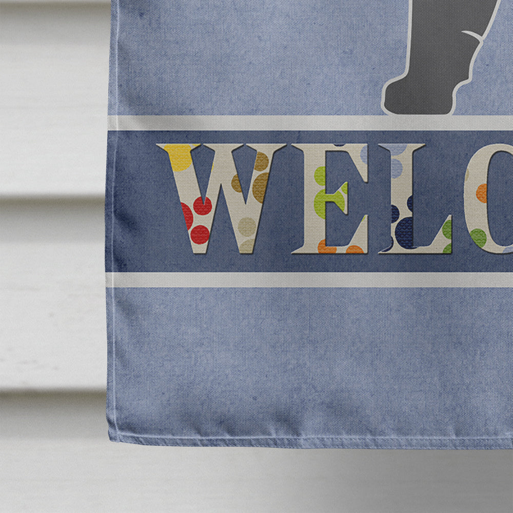 Affenpinscher Welcome House Flag 28x40 Porch Sleeve Pole Decorative Outside Yard Banner Artwork Wall Hanging, Polyester