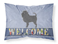 Affenpinscher Welcome Standard Pillowcase Lightweight Super Soft Easy Care Decorative Artwork Pillowcase, Standard