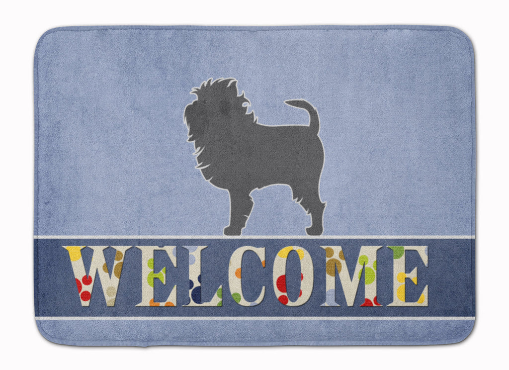 Affenpinscher Welcome Memory Foam Kitchen Mat Machine Washable Anti-Fatigue Cushion Comfort Bath or Kitchen Rug