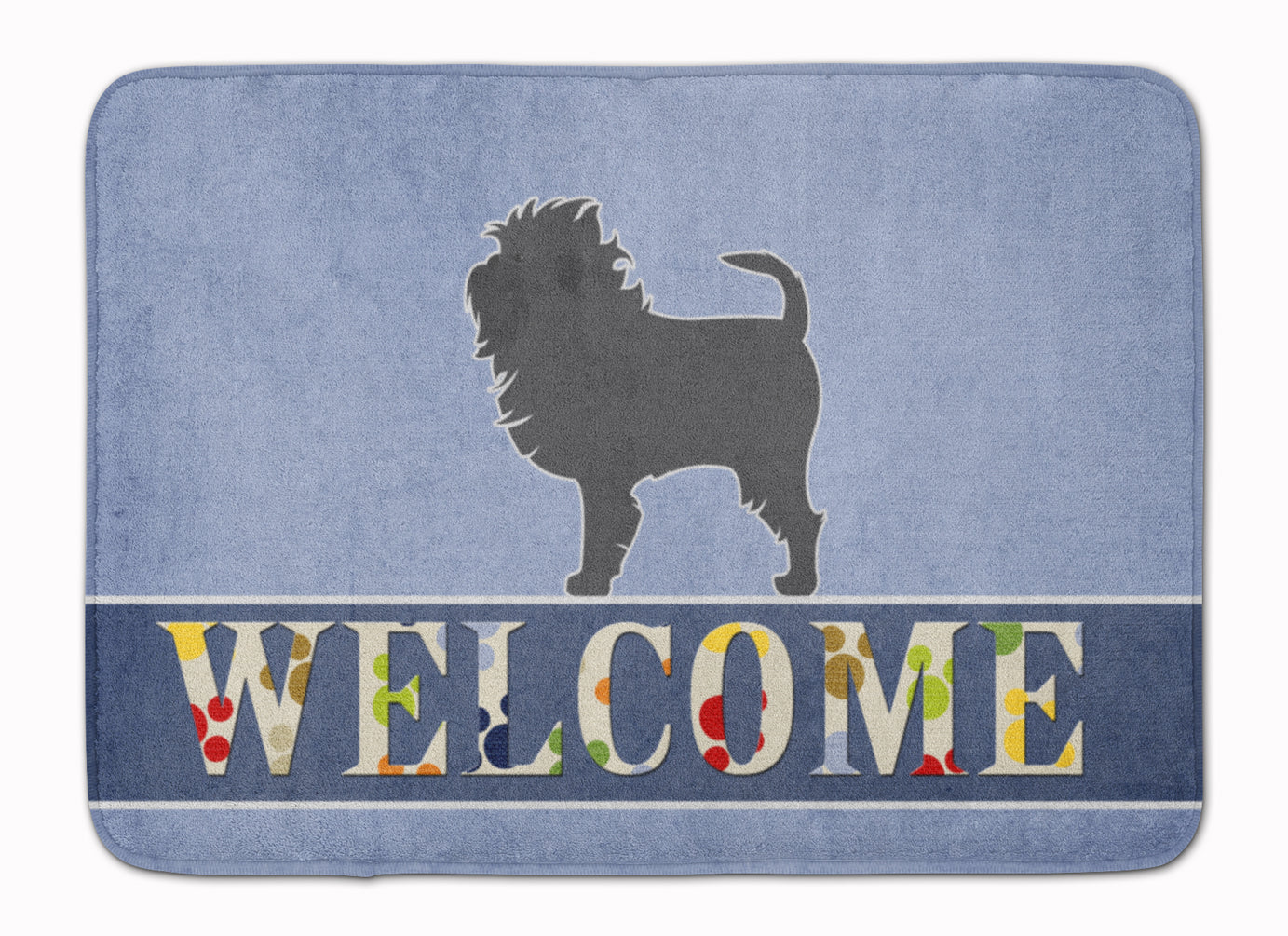 Affenpinscher Welcome Memory Foam Kitchen Mat Machine Washable Anti-Fatigue Cushion Comfort Bath or Kitchen Rug