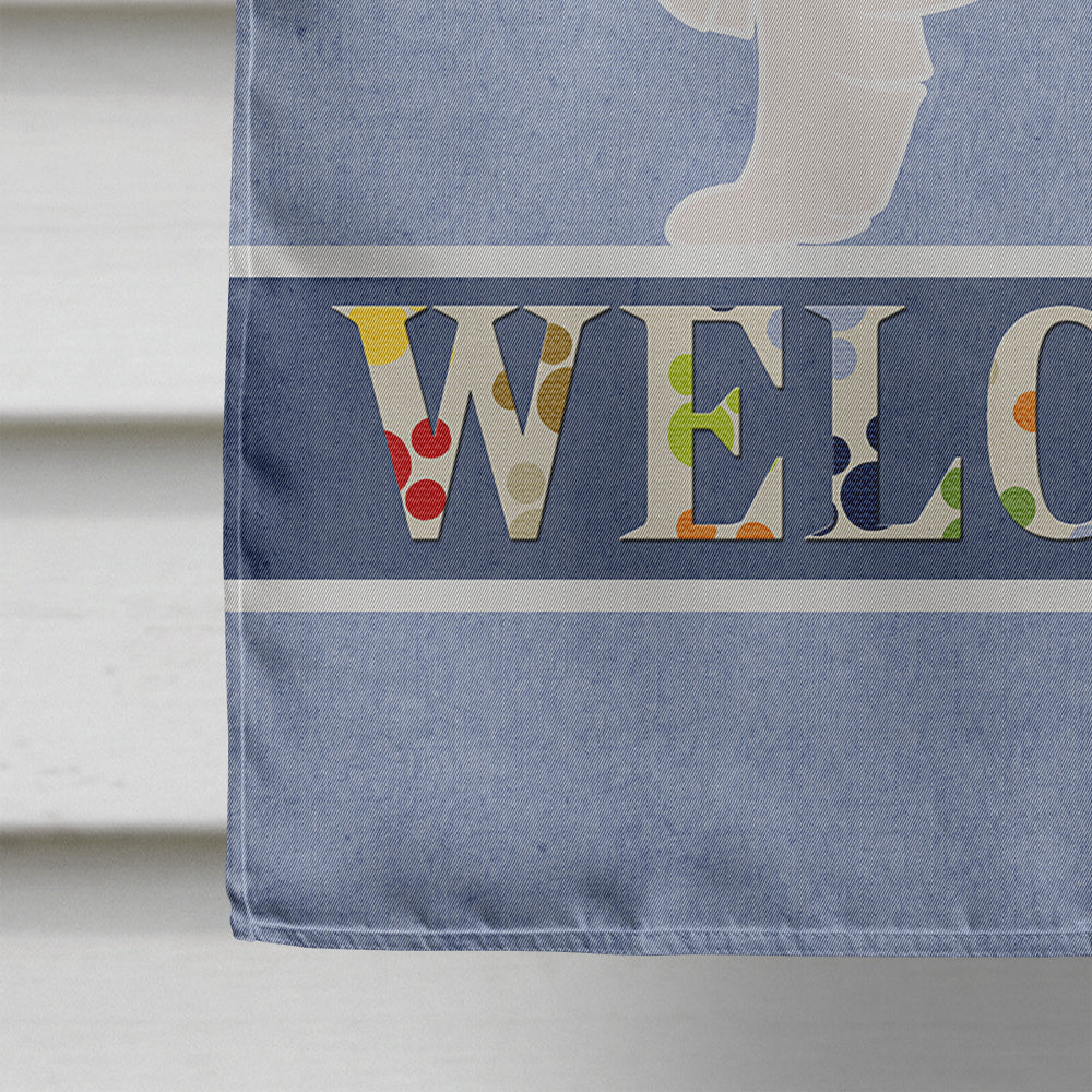 Cavalier King Charles Spaniel Welcome House Flag 28x40 Porch Sleeve Pole Decorative Outside Yard Banner Artwork Wall Hanging, Polyester