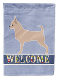 Chihuahua Welcome House Flag 28x40 Porch Sleeve Pole Decorative Outside Yard Banner Artwork Wall Hanging, Polyester