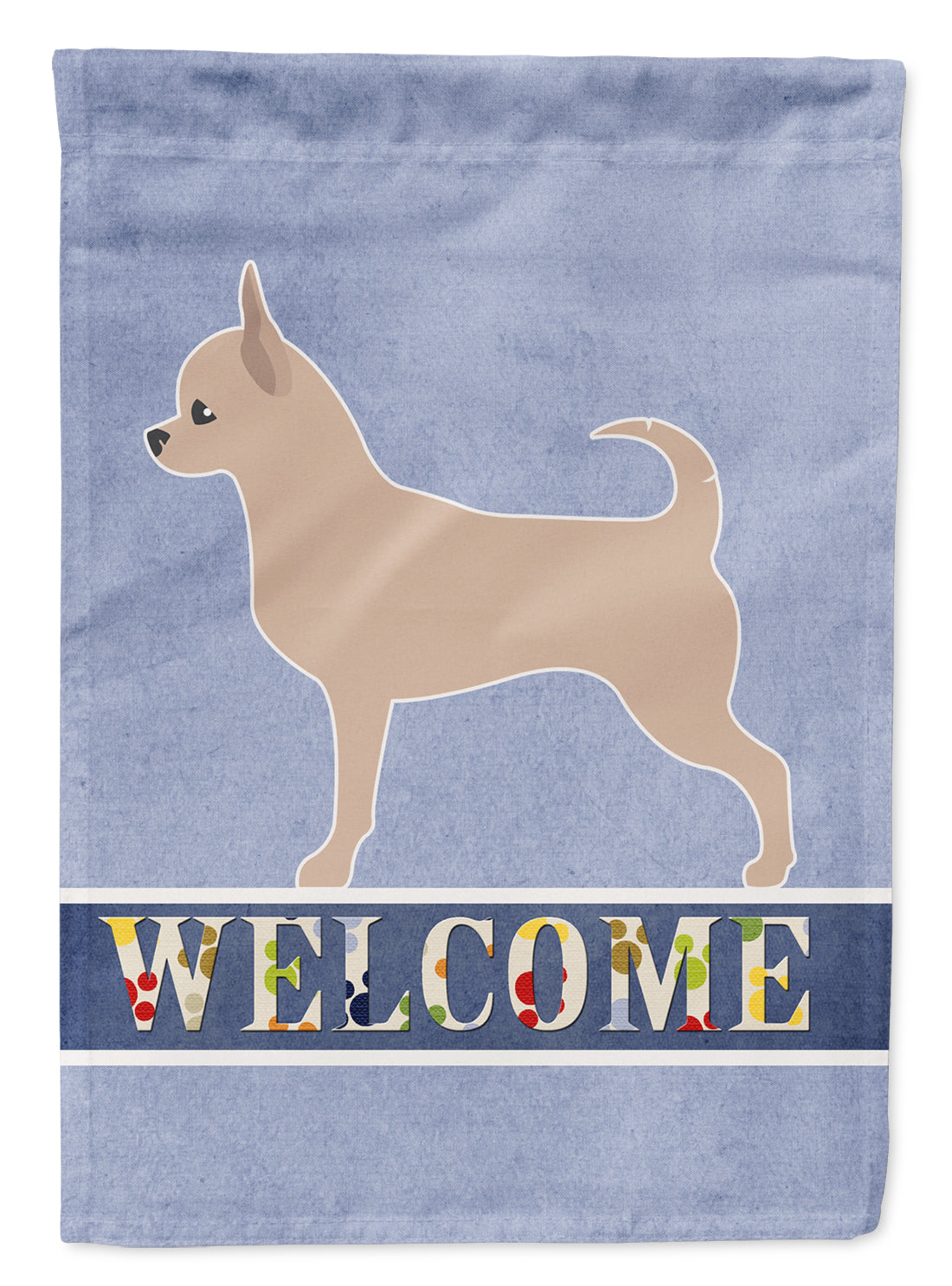 Chihuahua Welcome House Flag 28x40 Porch Sleeve Pole Decorative Outside Yard Banner Artwork Wall Hanging, Polyester