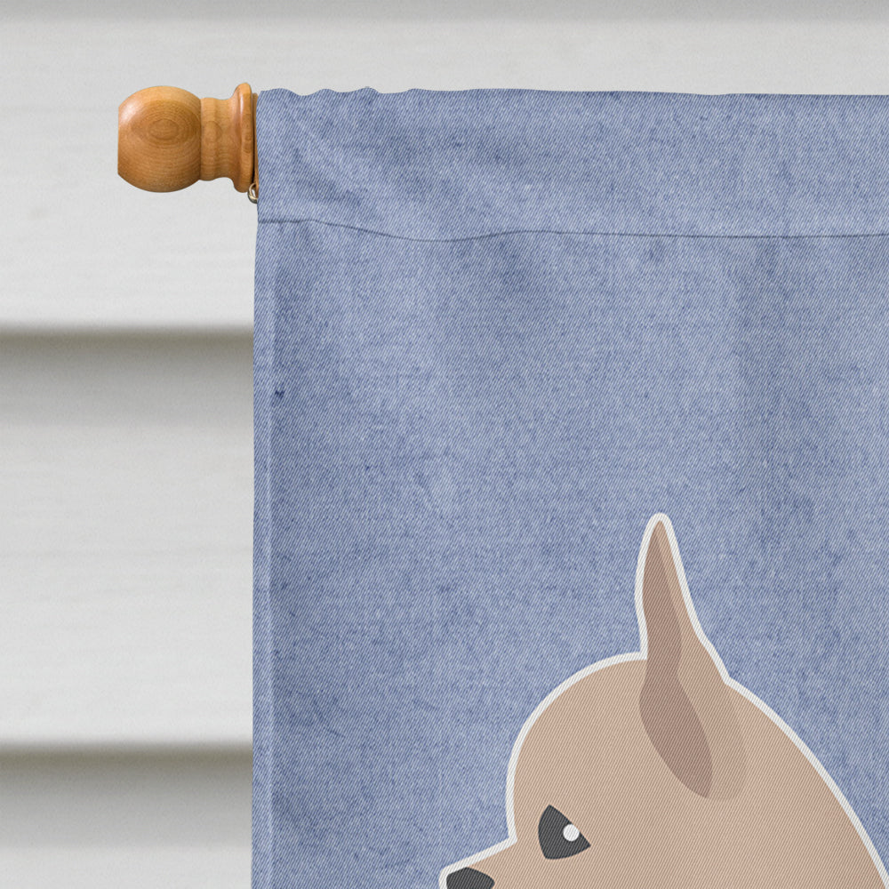 Chihuahua Welcome House Flag 28x40 Porch Sleeve Pole Decorative Outside Yard Banner Artwork Wall Hanging, Polyester