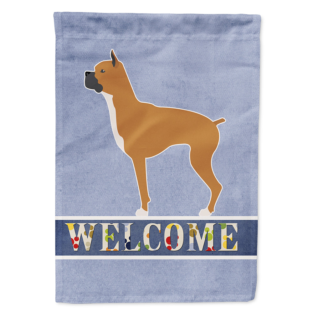 Boxer Welcome House Flag 28x40 Porch Sleeve Pole Decorative Outside Yard Banner Artwork Wall Hanging, Polyester