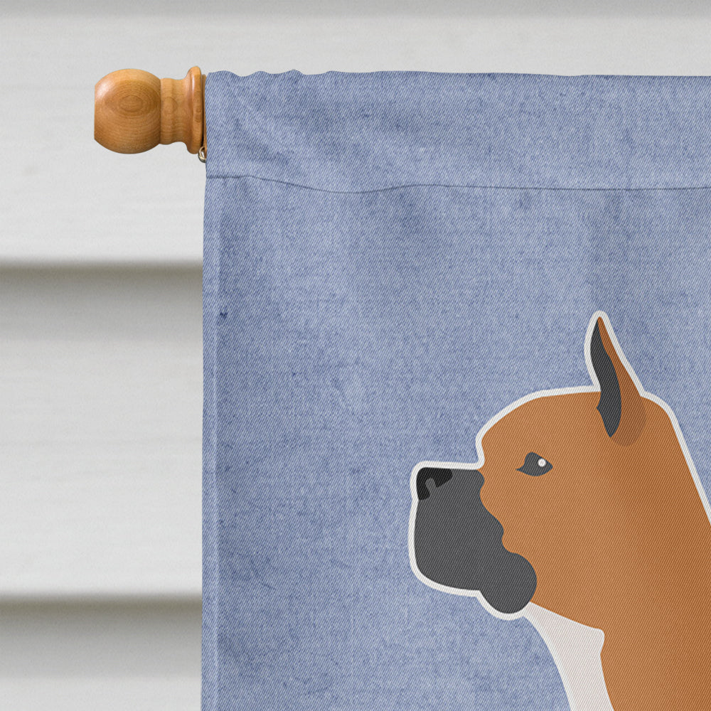 Boxer Welcome House Flag 28x40 Porch Sleeve Pole Decorative Outside Yard Banner Artwork Wall Hanging, Polyester